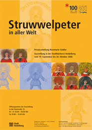 Plakat und Einladungskarte zur Ausstellung Struwwelpeter in aller Welt - Stadtbcherei Heidelberg